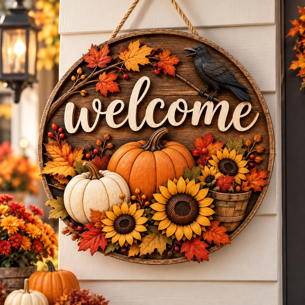 Fall Welcome Door Sign, Autumn Pumpkin Door Hanger, Sunflower Front Porch Decor, Rustic Thanksgiving Wreath, Harvest Home Decor Gift b20b3187-d58e-4f5f-a9e6-47f38f21c702-168fb50c-3b90-466c-a25c-7863f7037678.png