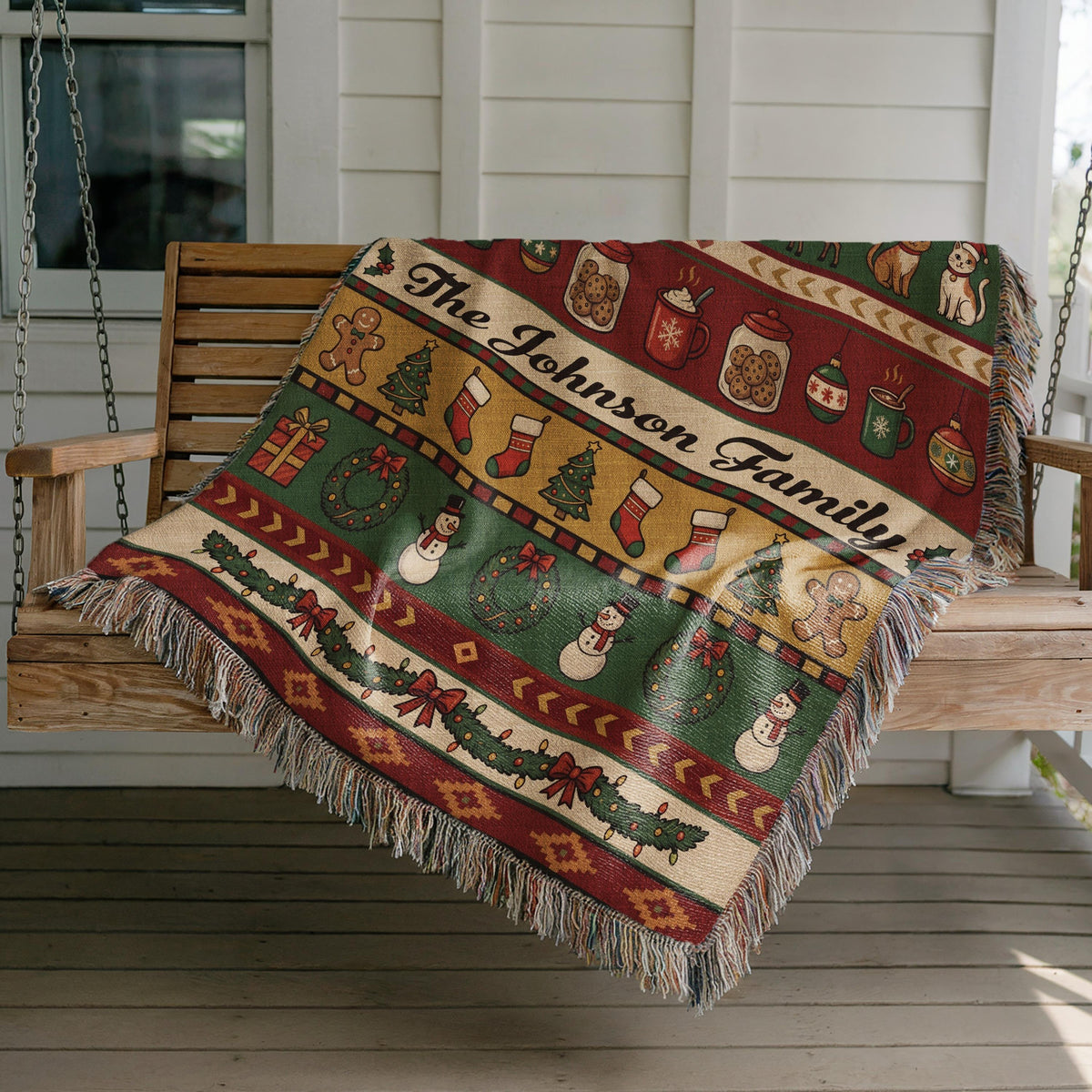 Personalized Family Christmas Woven Blanket | Custom Holiday Pattern Blanket | Cozy Xmas Home Decor Gift b21772dd-63f1-4ba9-932f-fe6947b66707-2.jpg