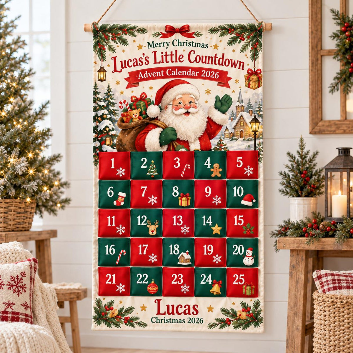 Personalized Christmas Advent Calendar, 25 Pocket Nutcracker Wall Hanging with Custom Name, Reusable Canvas Holiday Countdown Decor for Kids b21b536b-dfe0-420e-8ce4-72c2658ae245-il_1588xN.8569377284_gvno.jpg