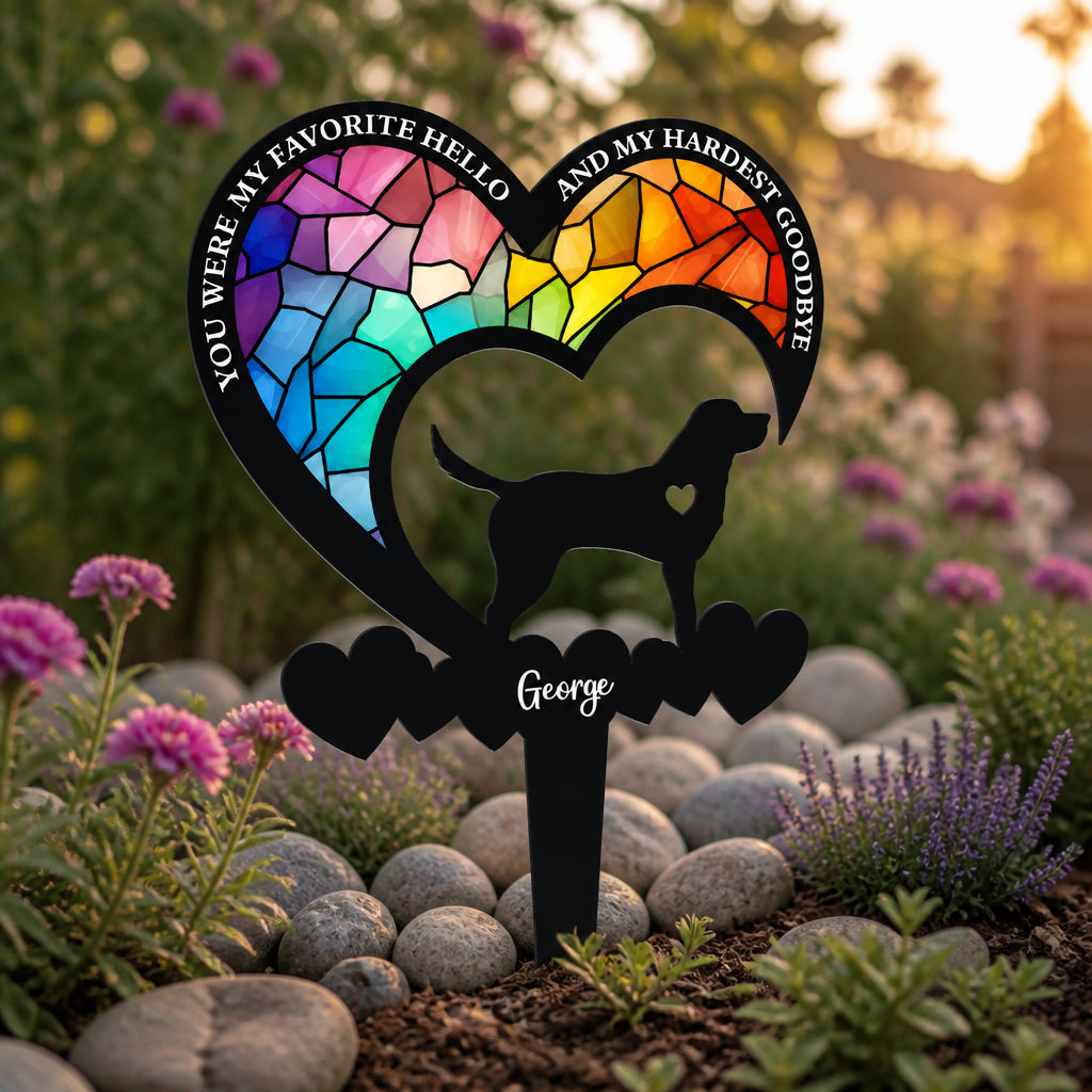 Rainbow Paw Stained-Glass Dog Memorial Garden Stake – Custom Name - Personalized Cut Metal Sign UV Printed b23b7e2b-0215-4c5b-a2d8-031e138b20cc.jpg
