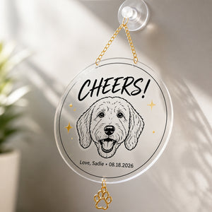 Custom Pet Line‑Art Cheers Ceramic Coaster - Personalized 1 Layered Suncatcher with Charm b2579dc2-393c-45a6-9053-ba9d55a6932f.jpg