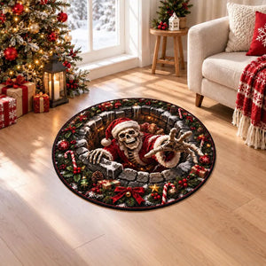 3D Illusion Skeleton Santa Christmas Rug, Gothic Holiday Floor Mat (Round) b271bb63-48b1-4d32-ae4c-ac6c3ce33f69-ggggggggggf-3-.webp