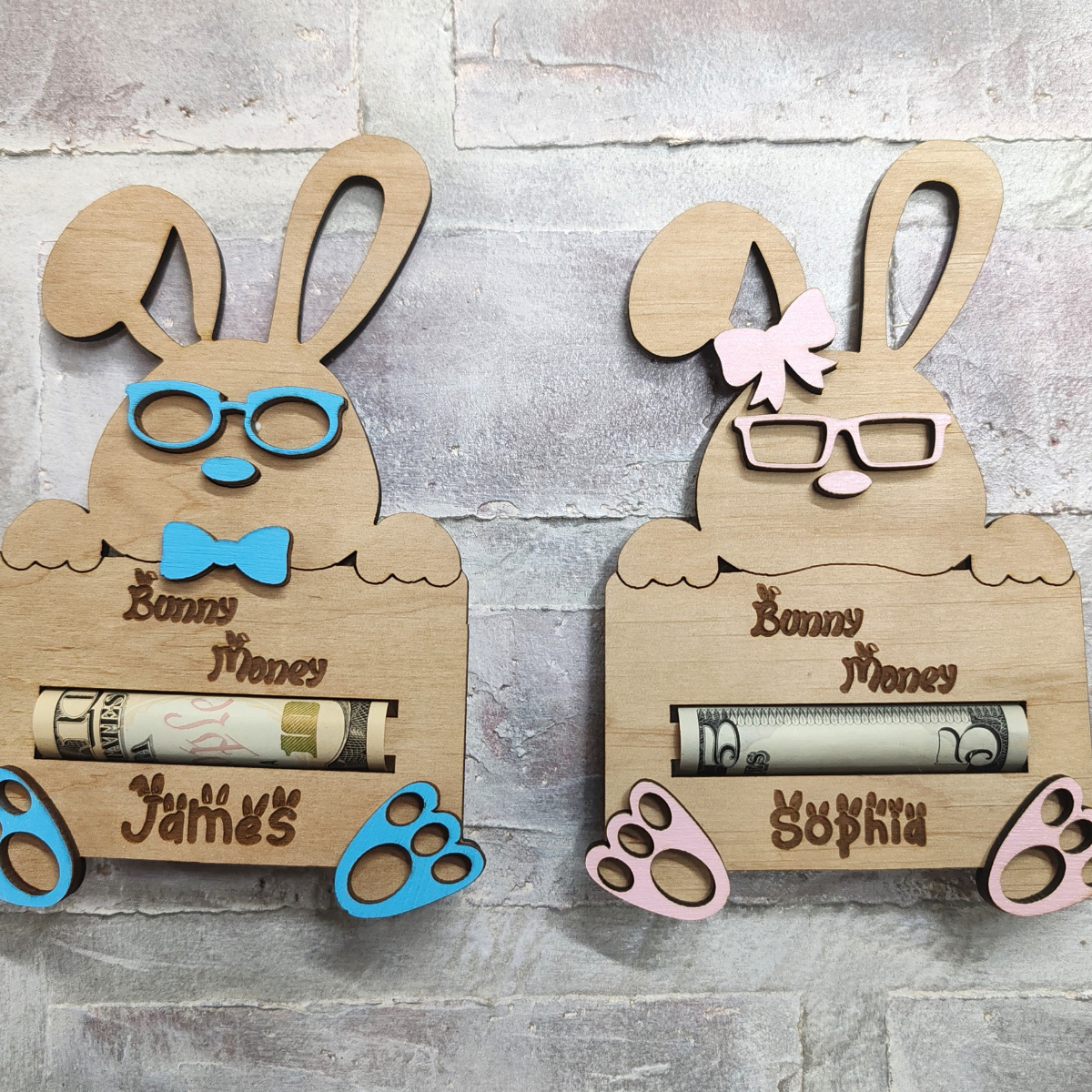 Custom Personalized Easter Bunny Money Holder - Unique Easter Gift Idea