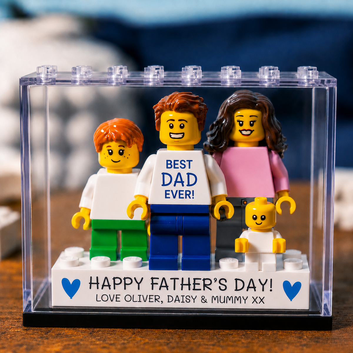 Father's Day Personalised Minifigure Gift for Dad, Custom Family Keepsake Figures, Sentimental Gift for Best Daddy