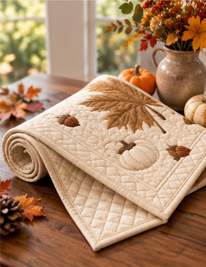 Neutral Maple Leaf Pumpkin Quilted Table Runner Patchwork Quilt Minimalist Autumn Kitchen Decor Elegant Fall Table Centerpiece New Cozy Gift b2d4efe0-53e0-4478-9041-8794f73357b6-set2_05_bottom_right.png