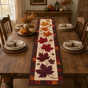 Fall Maple Leaf Table Runner, Autumn Quilted Harvest Dining Decor, Thanksgiving Farmhouse Table Runner, Rustic Kitchen Table Gift b2e4ebfd-19b4-412b-b91b-ea8d503926f4-ghj-15-.webp