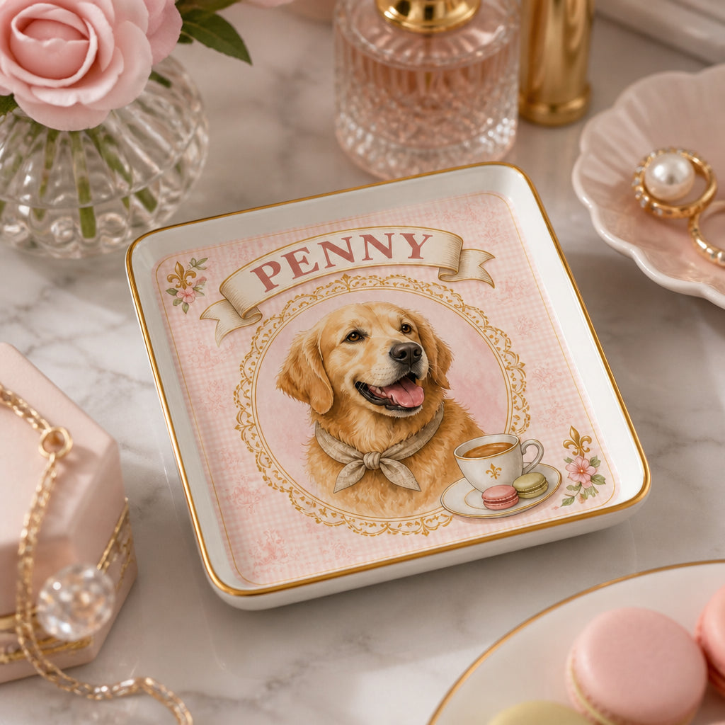 Patisserie Pup Portrait Trinket Dish - Personalized Jewelry Plate b305dff8-4f5c-4c36-b98f-a9f505040a81.jpg
