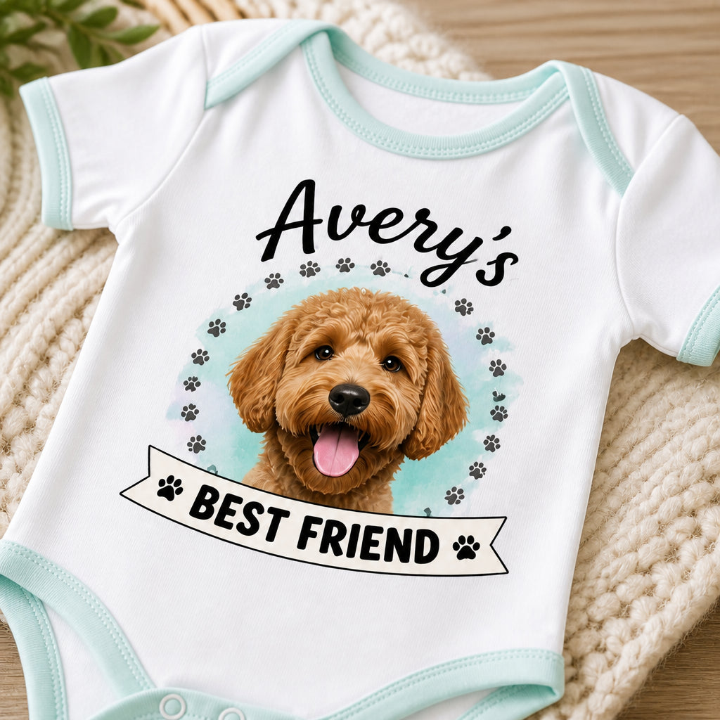 Pet Photo Baby Onesie – [Name]'s Best Friend - Personalized Baby Onesie With Color b316578e-5ba5-4b83-80de-b3ecde8fcac3.jpg