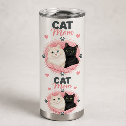 Cat Mom Tumbler — Life Is Better With Cats (2-Photo Pet Portrait) - Personalized Tumbler b3216d7b-b9b9-491a-8460-34c2127bcfd8.jpg