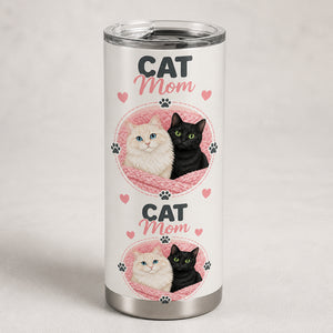 Cat Mom Tumbler — Life Is Better With Cats (2-Photo Pet Portrait) - Personalized Tumbler b3216d7b-b9b9-491a-8460-34c2127bcfd8.jpg