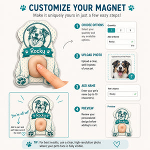 Personalized Pet Name Sketch Fridge Magnet - Personalized Acrylic Refrigerator Magnet - Soft Rubber Belly b32c8d22-d808-41cc-93ba-099c1906470d.jpg