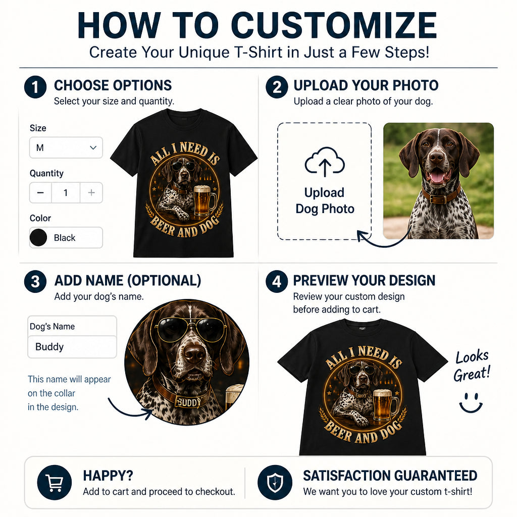 All I Need Is Beer And Dog – Custom Pet Photo Tee - Personalized T-shirt b3364237-b2c8-4981-a72a-492566c0db33.jpg