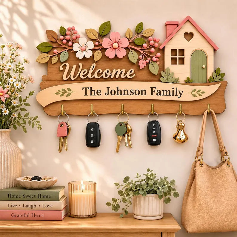 Personalized Wooden Key Holder for Wall, Layered Family Key Hanger, Custom Entryway Organizer, Housewarming Gift, Welcome Home Decor b34d6be9-9098-46f9-b00f-35c64de06a21-ftj-5-.webp