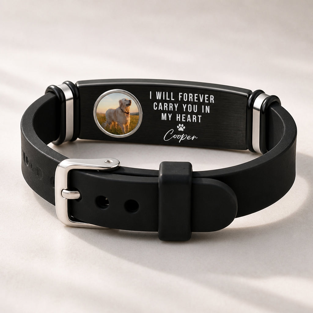 Pet Memorial Photo Bracelet – I Will Forever Carry You In My Heart - Personalized Projection Bracelet b355bf5e-8c1c-45dd-b50c-ed17a6f775b2.jpg