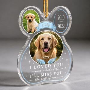 Pet Memorial Paw Transparent Acrylic Ornament – 2 Photos, Name & Years - Personalized Transparent Acrylic Ornament b36f3b77-380e-4355-92eb-d4a6f18b2f5a.jpg