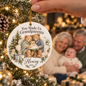 Personalized First Christmas as Grandparents Photo Ornament 2026, Double-Sided Custom Name Keepsake, Gift for New Grandma and Grandpa b37f48cf-9c9e-49b4-880e-5c99fafefd19-Henry-s-Grandparent-Christmas-Keepsake-4.png