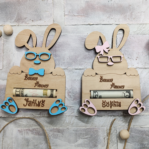 Custom Personalized Easter Bunny Money Holder - Unique Easter Gift Idea