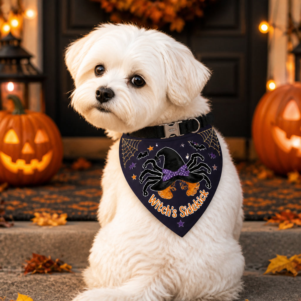 Halloween Witch Spider Pet Bandana - Pet Bandana Collar With Adjustable Buckle b3a1d4f8-ba94-47c1-9bcf-918685b7e67f.jpg