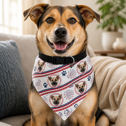 Patriotic Pet Photo Bandana - Personalized Pet Bandana Collar With Adjustable Buckle b3a291e7-3d92-433d-b84f-d98c73c15d5e.png