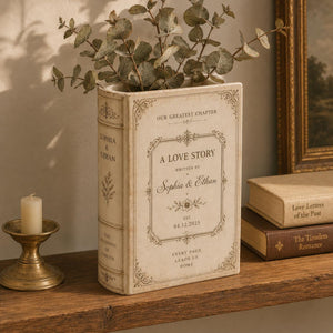 Custom Toile De Jouy Ceramic Book Vase, Personalised Wedding Gift for Couple, Bridal Shower Gift, Engagement, Wedding Gift, Bridesmaid Gift b3a5e21f-7158-40f7-970d-ffc765284c3e-3.jpg