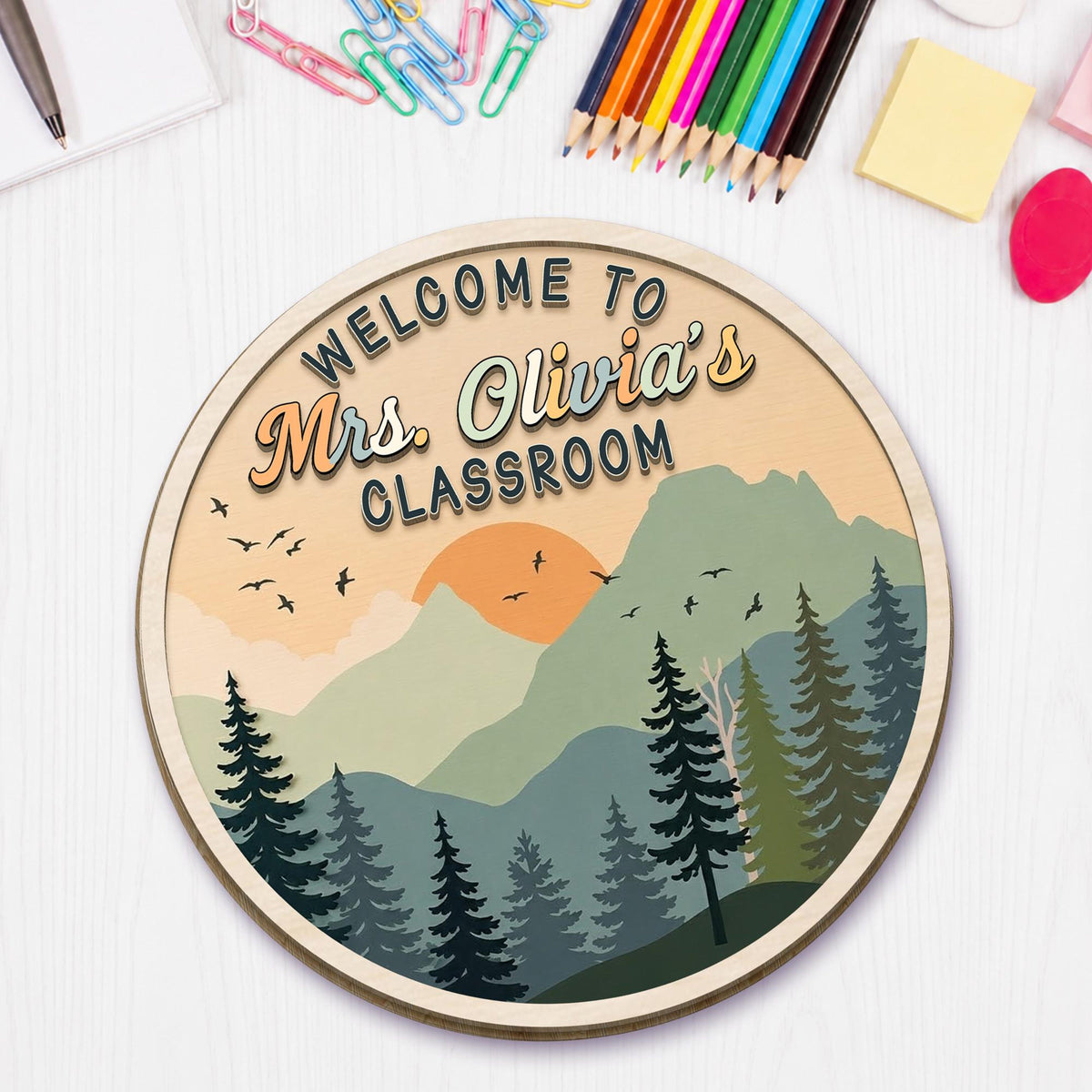 Custom Classroom Mountain Door Sign, Classroom Decor, Teacher Wooden Door Sign, Classroom Door Hanger, Back To School, Teacher Appreciation b3b5d43b-c07f-4520-a70b-48594980009c-8.jpg