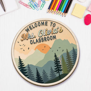 Custom Classroom Mountain Door Sign, Classroom Decor, Teacher Wooden Door Sign, Classroom Door Hanger, Back To School, Teacher Appreciation b3b5d43b-c07f-4520-a70b-48594980009c-8.jpg