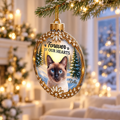 Custom Photo Memorial Christmas Forever In My Heart - Personalized Custom Shaped Acrylic Ornament b3b7490f-6527-4e54-9bea-8cd5d1f48f0b-2.png