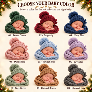 Personalized Twins’ First Christmas Ornament 2026 – Custom Names & Birth Stats, Two Little Miracles Keepsake, Gift for Twin Parents b3bf7969-a67b-46ac-8696-3a1782170f8e-Twin-Baby-Ornament-Color-Guide-1.png