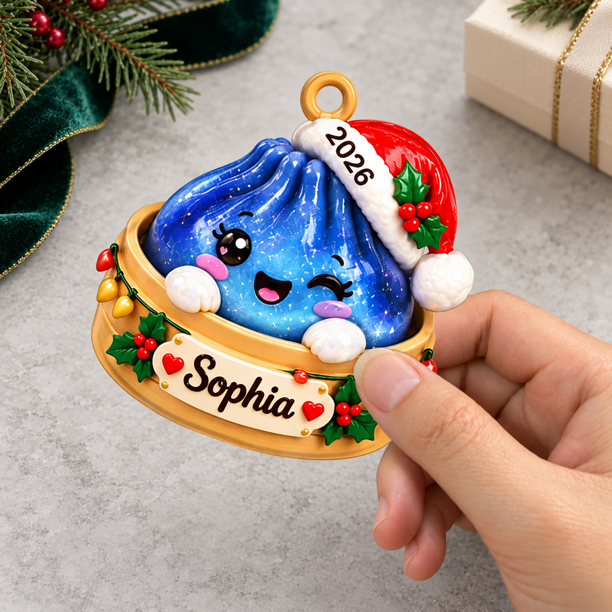 Custom Glitter Dumpling 3D Relief Ornament with Birthmonth, Glittter Dumpling, Dumpling Lover Gift, Kids Christmas Gift b40259bb-1ef2-4351-8b17-753e7ab94d0e-05864f86-58ee-4b58-823e-525d17b78d5b.png