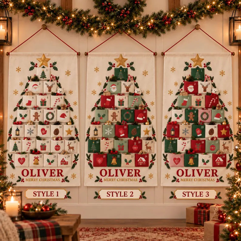 Personalized Advent Calendar, Custom Name 24 Pocket Christmas Countdown, Fabric Hanging Calendar, Sibling Christmas Tradition b40b53dd-77f7-45fe-ac50-acd35ce03f99-FFFVVVVVVVVVVVVVV-5-.webp