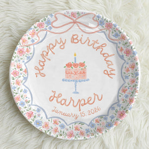 Personalized Birthday Plate for Girl – Custom Pink Cake Plate with Name – Floral Ceramic Keepsake Gift b40b94ad-77c1-4dc1-bae1-dba1789bc9b7-6.jpg