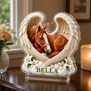 Custom Horse Memorial Acrylic Plaque – Angel Wings Photo Render with Name - Personalized Acrylic Custom shape Standing 1 layer (FS) b444cc35-7c04-46e4-83b1-fa3d15d15b27.jpg