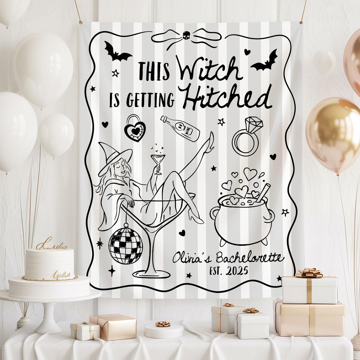 This Witch Is Getting Hitched Banner, Custom Halloween Bachelorette Party Backdrop, Witch Theme Bach Party Decoration b44ddf1e-7461-4e8d-a003-c58c6be75e2e-1.jpg