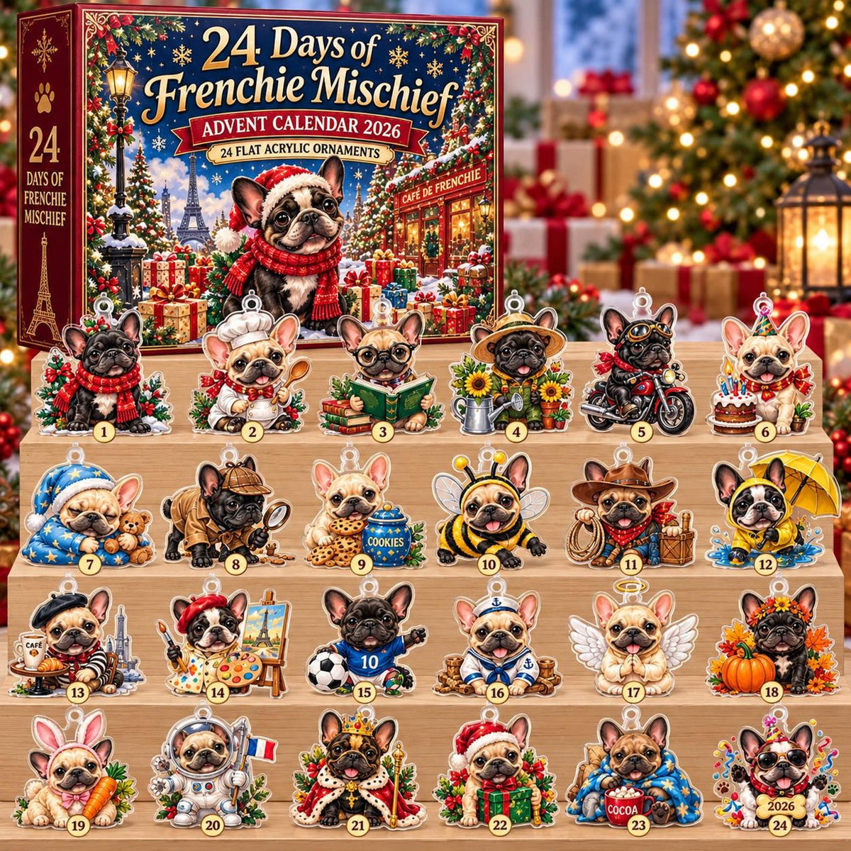 2D Flat Acrylic French Bulldog Advent Calendar 2026, 24 Frenchie Ornaments, Frenchie Christmas Countdown Calendar, French Bulldog Gift b452afd5-1e74-4a71-96e8-854b79315f12-il_1588xN.8590418932_qgtj.jpg