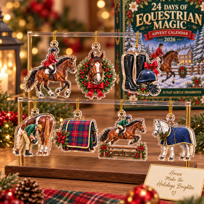 2D Flat Acrylic Equestrian Advent Calendar 2026, 24 Horse Ornaments, Horse Riding Christmas Countdown, Equestrian Gift b452f3bb-845b-48df-a432-603d410c5aa8-4b245088-2a93-4127-9575-ec2bb929b851.png