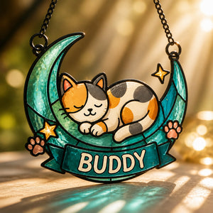 Personalized Cat Moon Suncatcher – Custom Pet Name - Personalized Suncatcher Ornament b48416cf-9e90-4a72-bf41-5ac85029b0af.jpg