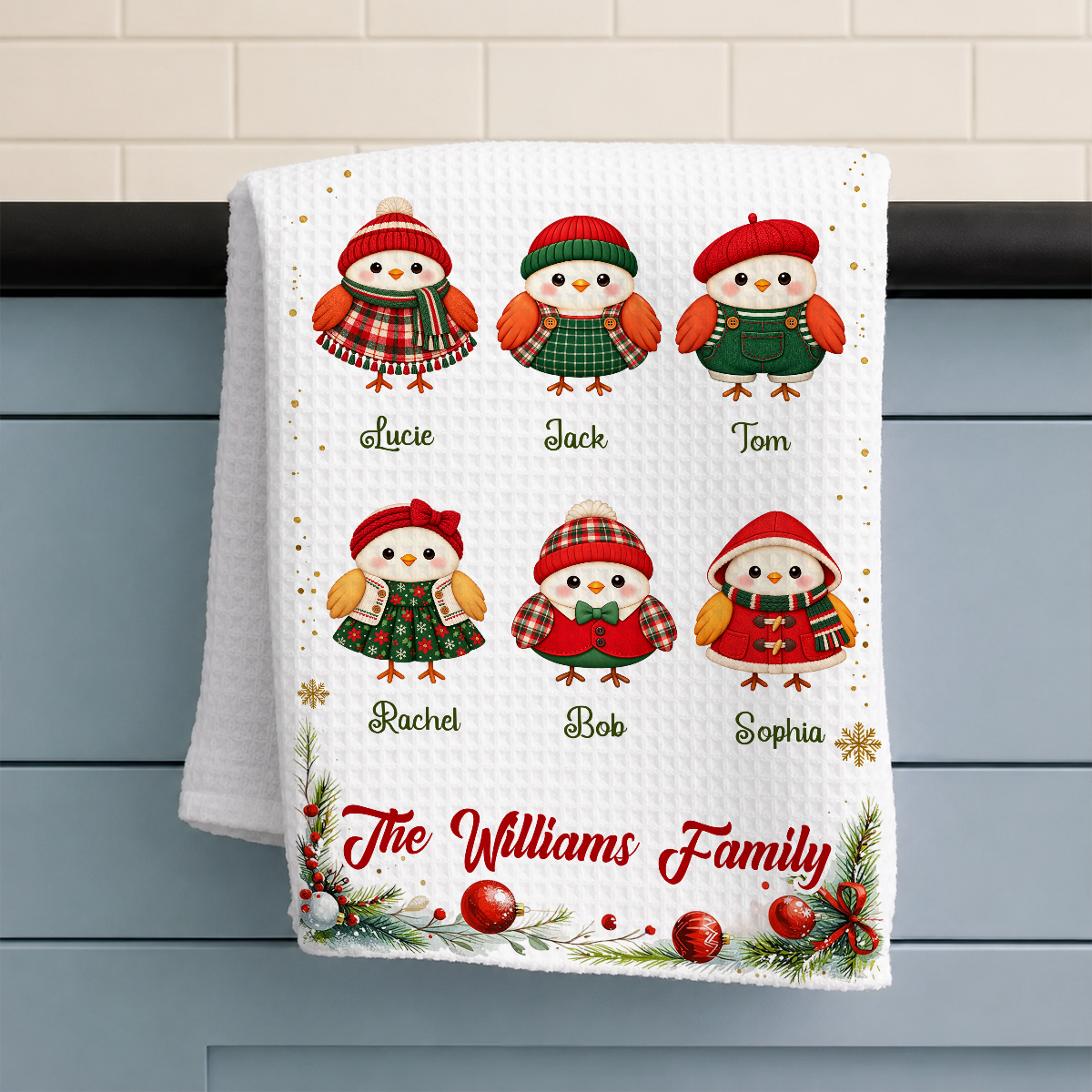 Funny Birds Decoration Christmas - Personalized Kitchen Towel, Christmas Gifts b49e52f7-f220-44bd-8754-2a88f4b6a8d9-3-3-.png