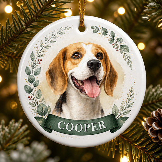 Custom Pet Watercolor Portrait Ornament – Name + Photo - Personalized Ornament b4a623ce-aba0-4963-a8b8-59390c4d6e63.png