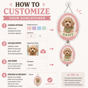 Photo-to-Watercolor Pet Name Toiletry Bag - Personalized 1 Layered Suncatcher with Charm b4b79772-29e5-467b-aa57-3bef43fab7f1.jpg