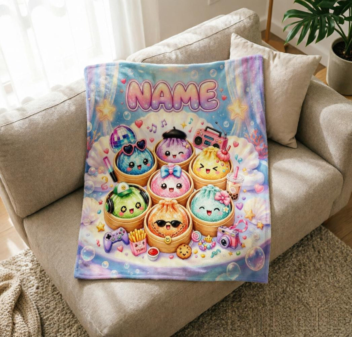 Personalized Squishy Dumpling Blanket, Kawaii Bao Fleece Throw, Custom Name Gamer Snack Blanket b4daedaf-0ff7-4069-9ba4-0b08925b5aff-8.jpg