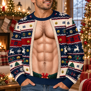 Christmas Funny Couple - Personalized 3D Sweatshirt - Christmas Gift For Couple b4dd24f9-2e52-482d-a0b9-3f83c8e89a1d-MOCKUP-2.png