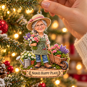 Personalized Gardener Christmas Ornament – Custom Photo & Text, Grandma Gardening Ornament, Christmas Gift for Nana, Mom & Garden Lovers b4e8e58d-6c92-419f-8788-13f6e5c15ee1-Nana-s-Happy-Place-Christmas-Ornament-3.png