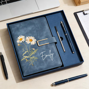 Personalized Birth Flower Notebook & Pen Set, Custom Name Leather Journal Gift, Birth Month Flower Journal for Women, Birthday/Teacher Gift b4ee2ca5-23fd-48e0-814f-f77567bd1f56-ccccddadassdas-4-.jpg