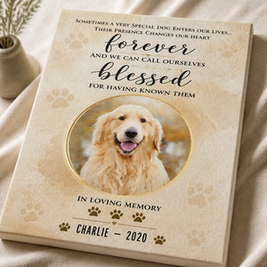 Personalized Dog Memorial Photo Canvas — Forever Blessed - Personalized Canvas b4f49e25-ba6b-45aa-b79c-f3086ea9cd5e.jpg