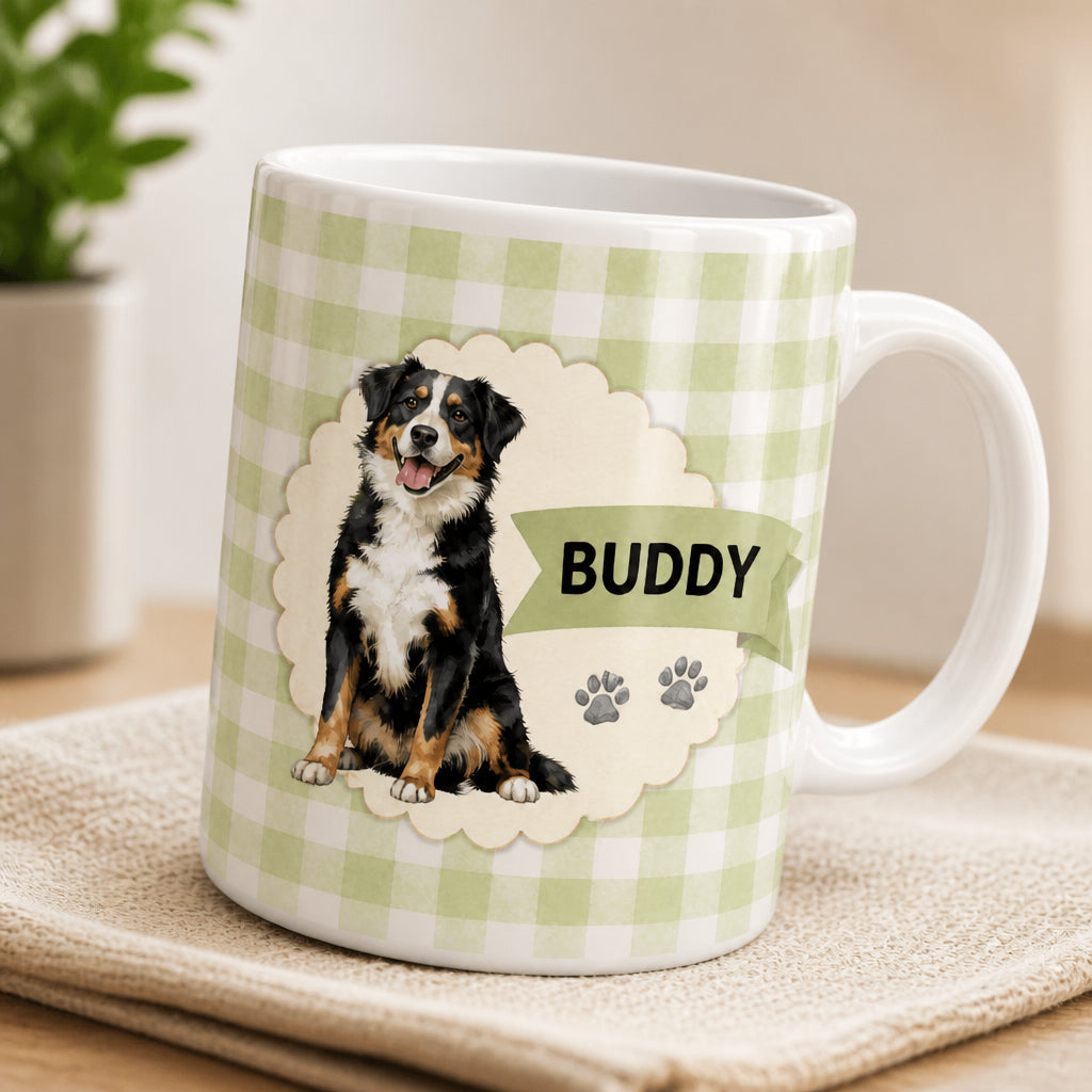 Personalized Dog Name Mug – Watercolor Gingham & Pup - Personalized Mug b4f9978b-e87c-4819-8b0d-efc9079c9d24.jpg