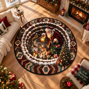 3D Christmas Round Rug | Optical Illusion Santa Claus Mat | Snowy Village Xmas Floor Carpet | Festive Living Room Decor Holiday Family Gift b502a531-70eb-4e96-af1b-3eddd935a702-79ca7216-0761-4edd-8109-34572705eed9.png