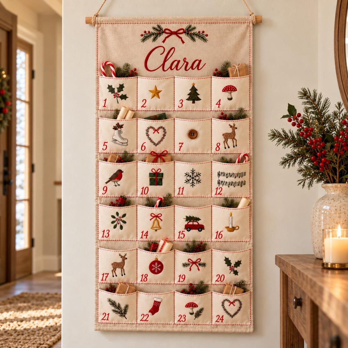 Personalized Embroidered Advent Calendar, 24 Pocket Christmas Countdown (Custom Name) b50ad7bc-aba7-4bdb-9a01-db34af071bdb-il_1588xN.8628685731_dx0s.jpg