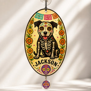 Custom Sugar‑Skull Pet Flameless Candle - Personalized 1 Layered Suncatcher with Charm b5344c4f-4361-46b3-968e-c7b72c43acbb.jpg