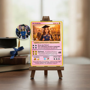 Custom Poke Card - Semi Realistic Cartoon Illustration - Graduation Gifts