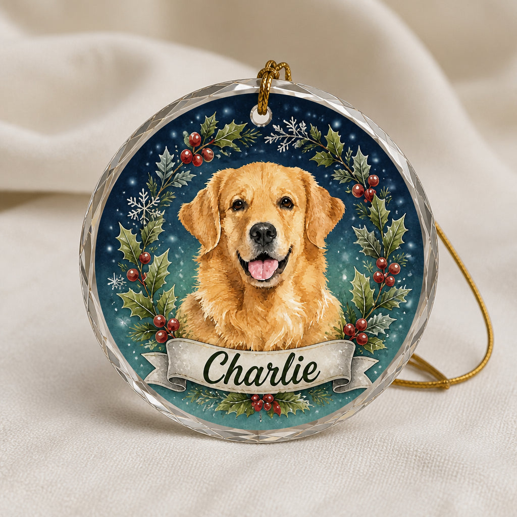 Custom Pet Portrait Crystal Ornament – Winter Wreath - Personalized Crystal Ornament b570a95e-b3b1-4a81-9bf6-685da4c22a5a.jpg